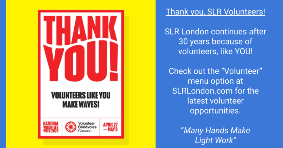 SLR Volunteers - thanks
